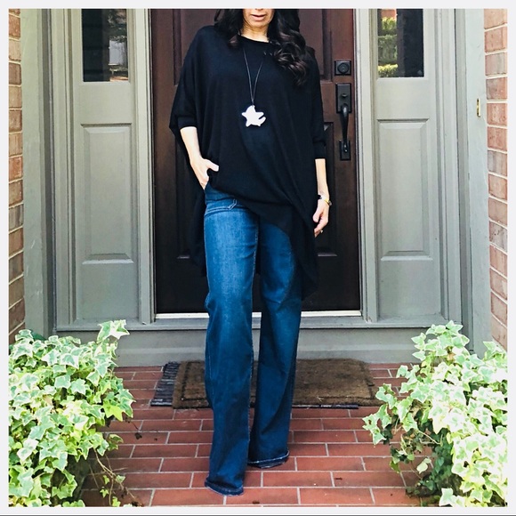 Black oversized loose fit  knit tunic - Picture 6 of 8